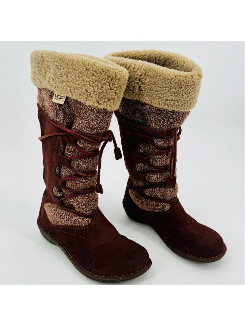 Women's UGG Torrey Brown Winter Boots Mid Calf - Picture 2 of 8
